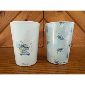 Disney Stitch Plastic Tumblers Set of 2 Blue Lilo & Stitch Cups
